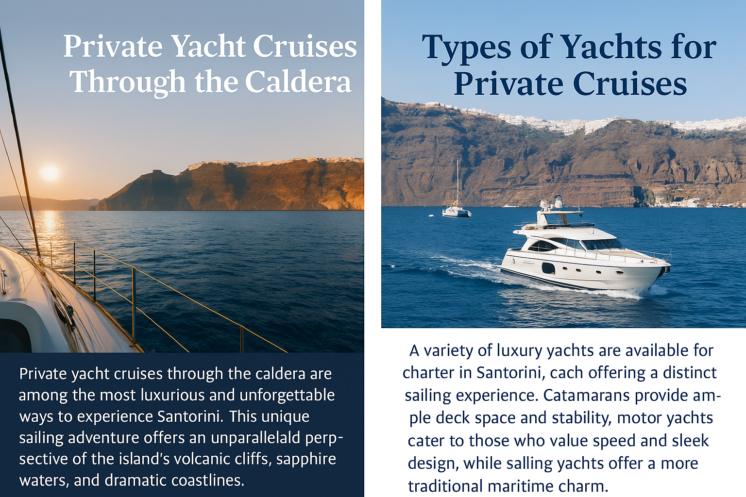 Sailing Santorini: Private Yacht Cruises Through the Caldera